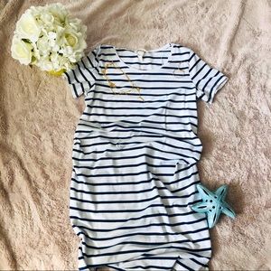 White and blue beautiful maternity dress